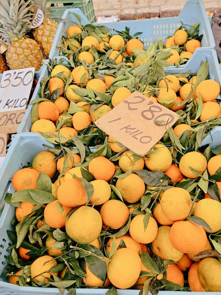 Fresh Market Oranges by Ohkimiko — canvas wall art