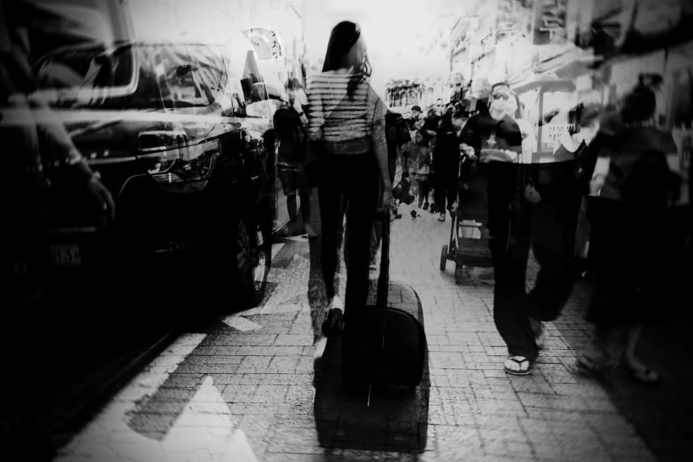 Urban Travel Blur by cindy ahn — canvas wall art