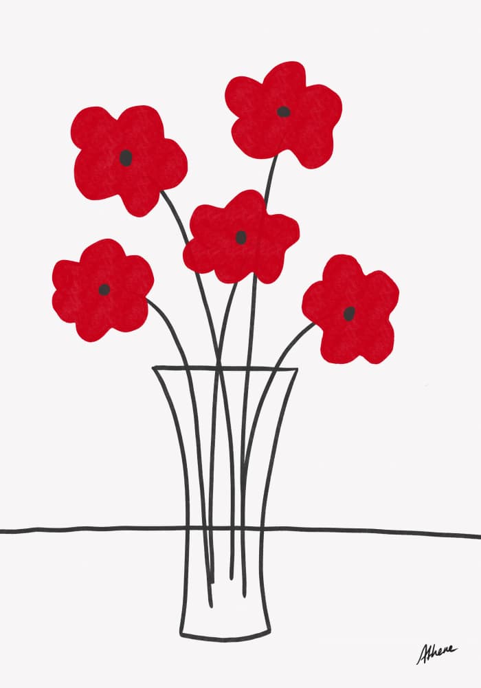 Poppies in Vase by Athene Fritsch — canvas wall art