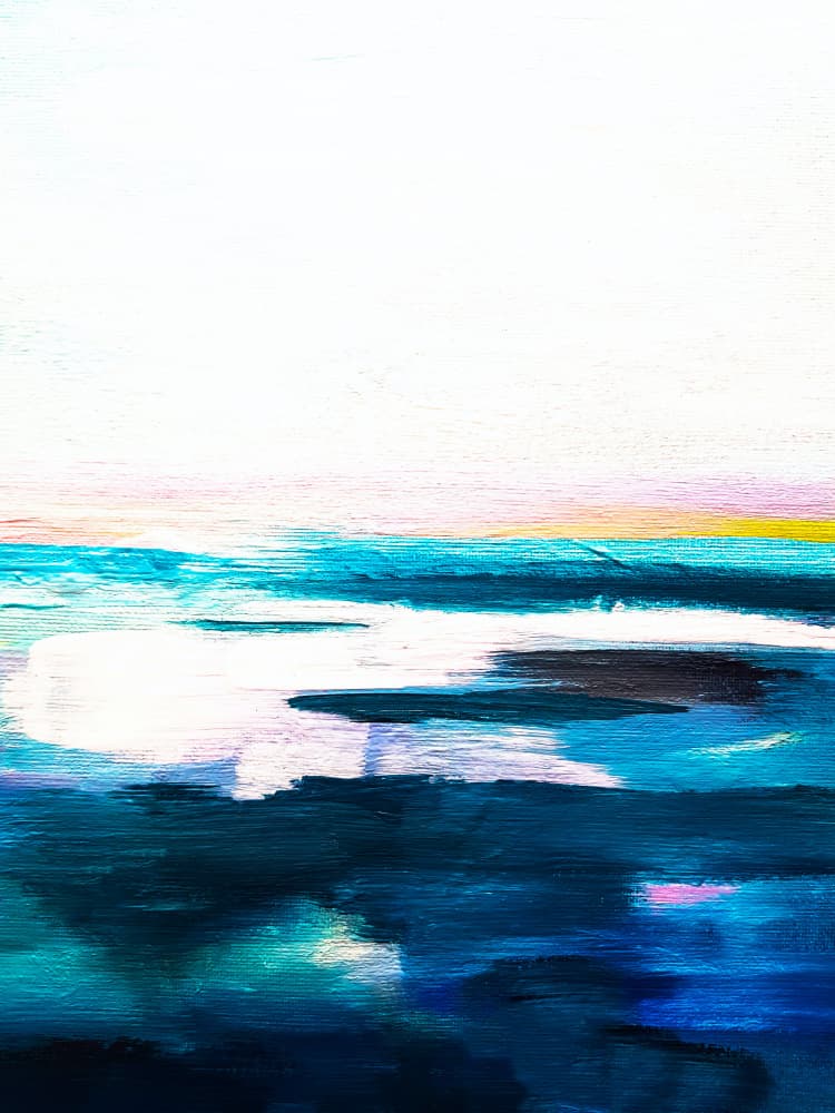 Abstract Blue Ocean by Ejaaz Haniff — canvas wall art