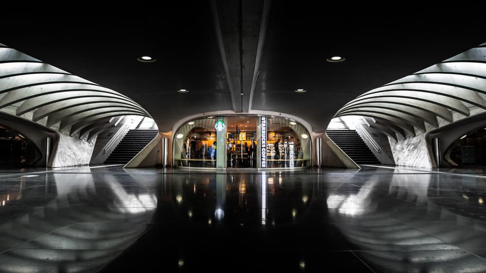 Modern Architectural Symmetry by Jörg Vollrath — canvas wall art
