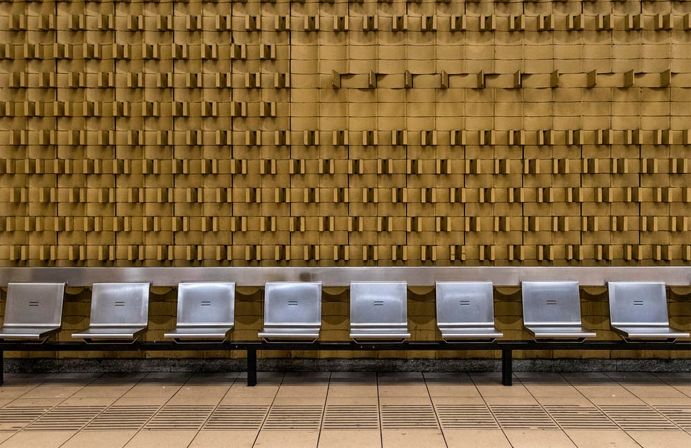Urban Geometric Seating by Jef Van den Houte — canvas wall art