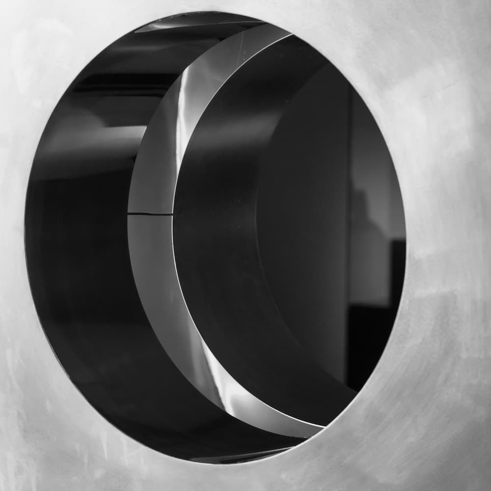 Sleek Metal Circles by Jaap Koer — canvas wall art