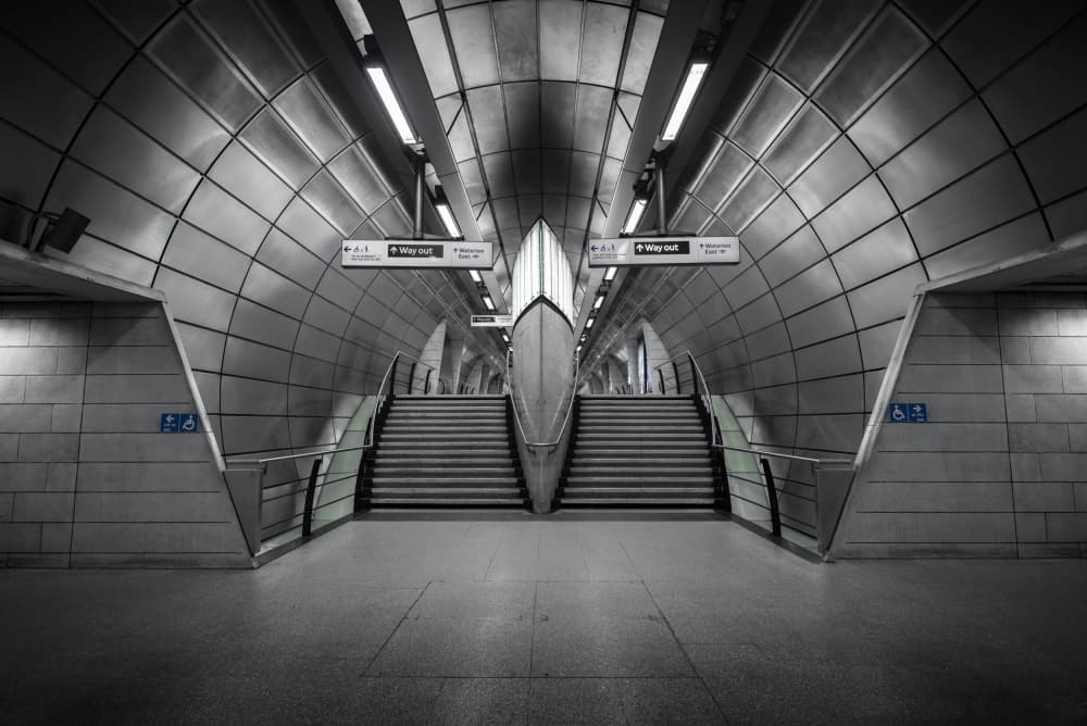 Modern Subway Symmetry by Jorge Pimenta — canvas wall art