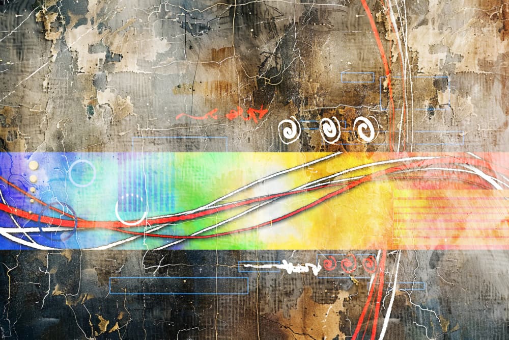 Vibrant Urban Abstract by Rafal Kulik — canvas wall art