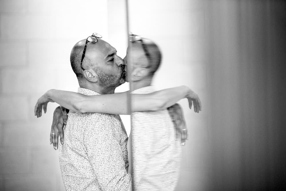 Loving Reflection Kiss by Boris Hristov — canvas wall art