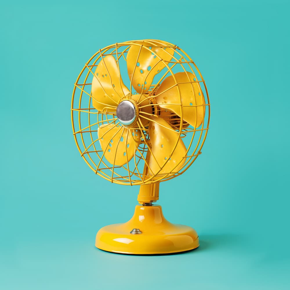 Retro Yellow Fan by Artem Pozdniakov — canvas wall art