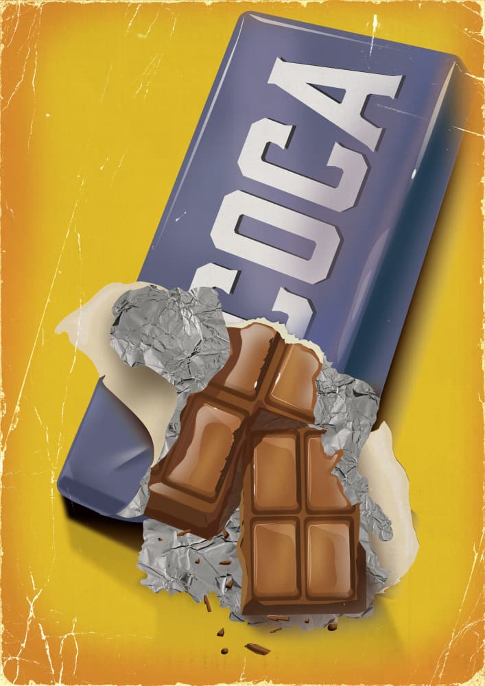 Retro Chocolate Bar by Nicholas — canvas wall art