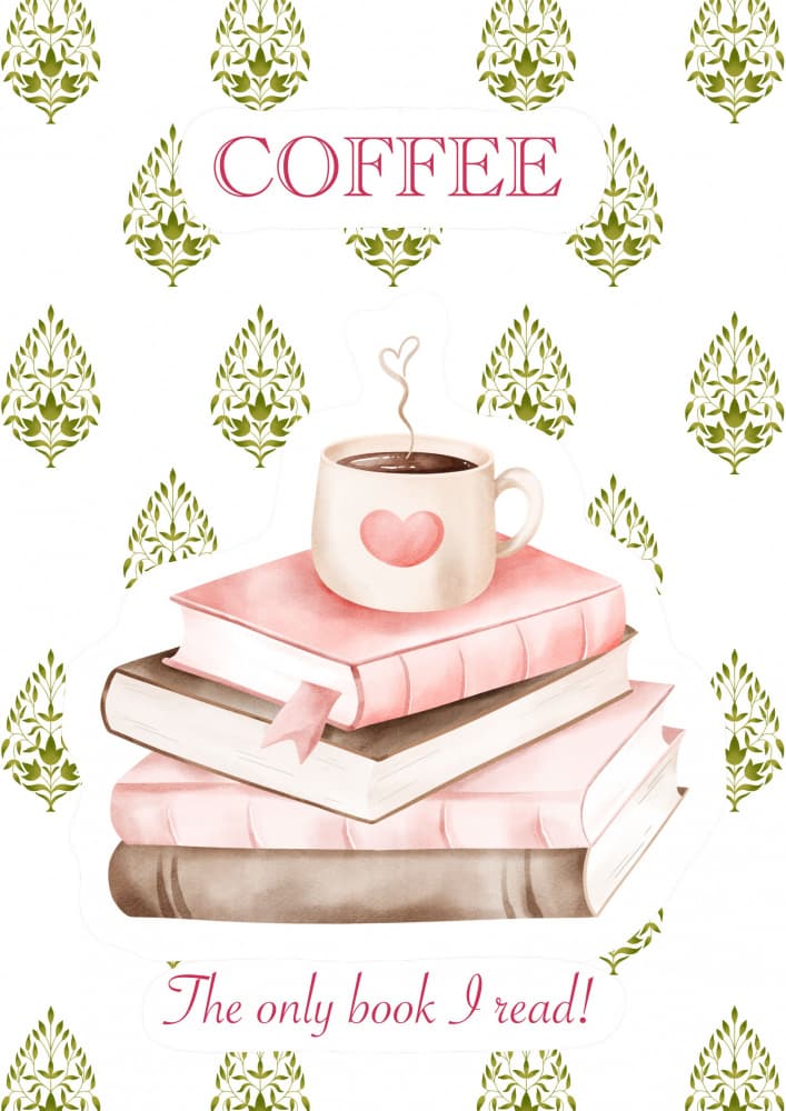 Coffee And Books by Soniya Vijayakumar — canvas wall art
