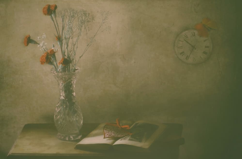 Faded Flowers And Time by Delphine Devos — canvas wall art
