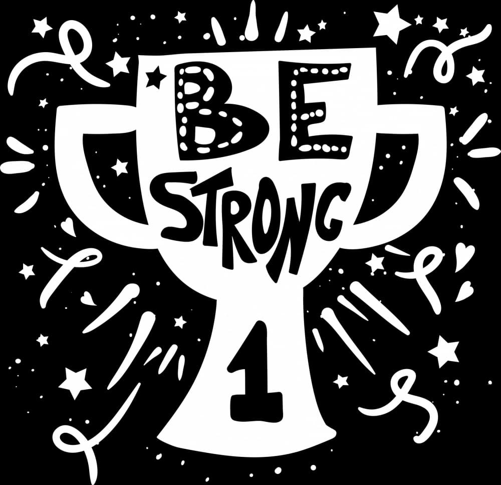 Be Strong Trophy by Marika Barsrsind β canvas wall art
