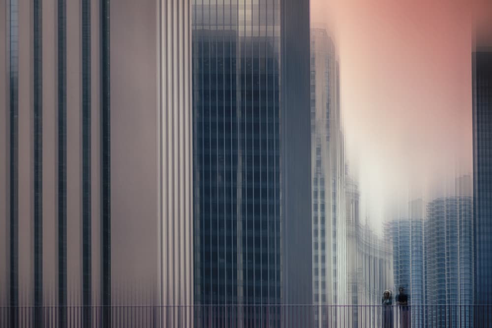 Blurred Cityscape Dreams by Roswitha Schleicher-Schwarz — canvas wall art