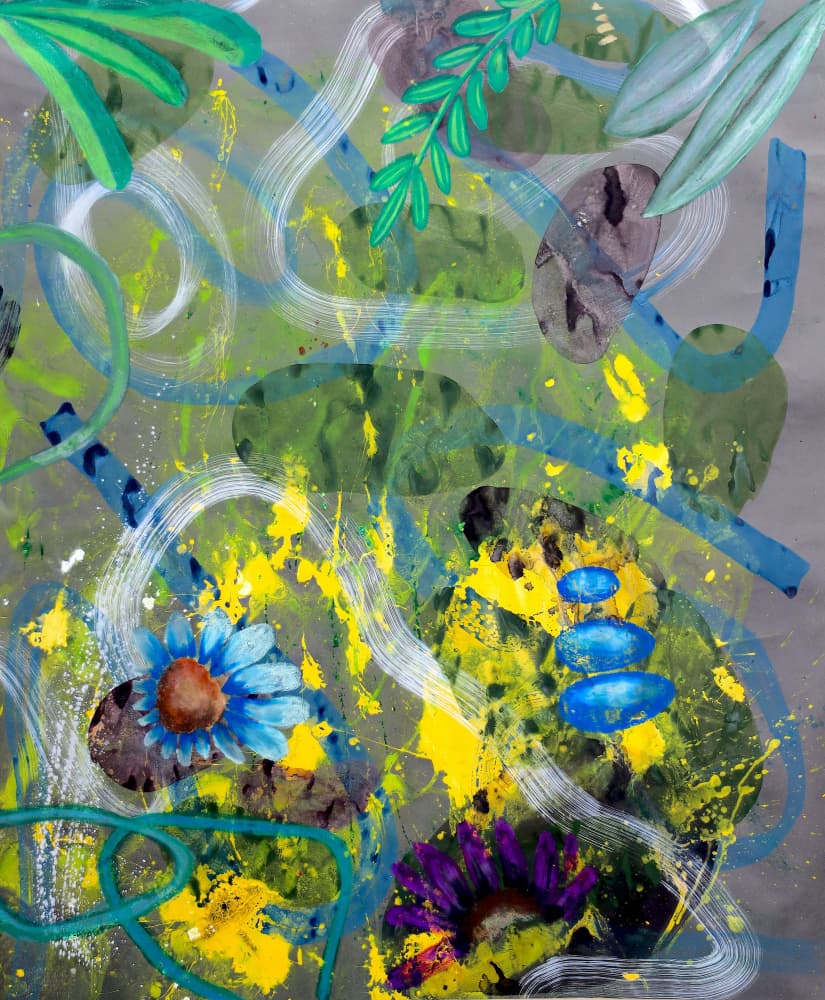 Garden Pond Abstract by POOVI ART — canvas wall art