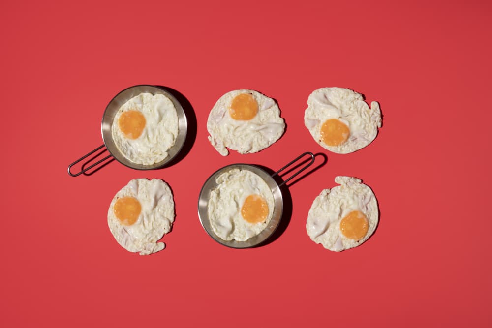 Sunny Side Up Breakfast by Julia Ramiro — canvas wall art