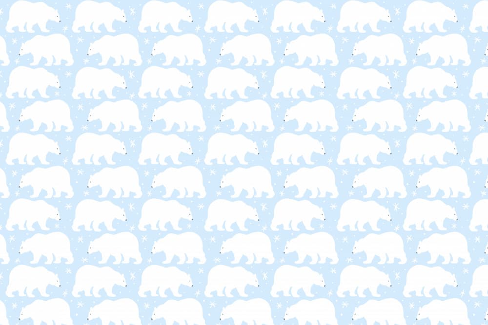 Polarbearpatternno05 by Treechild — canvas wall art