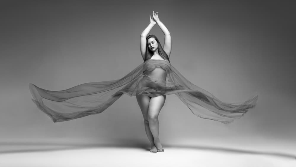 Graceful Fabric Dance by Ray Fritz — canvas wall art