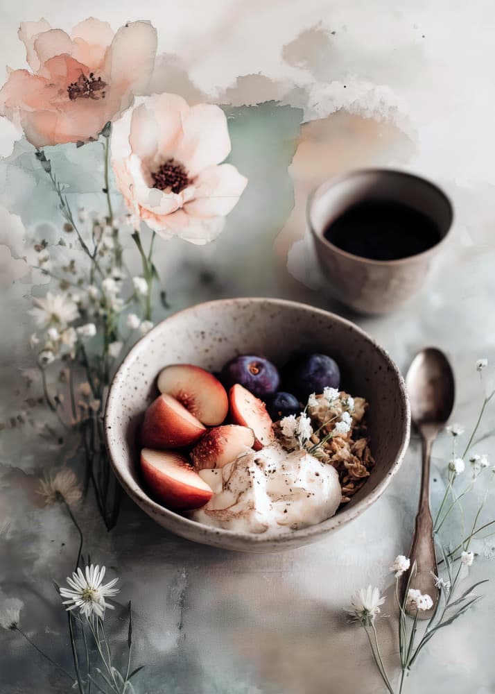 Morning Breakfast Bowl by Justyna Jaszke — canvas wall art