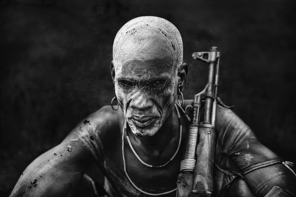 Intense Tribal Warrior by Svetlin Yosifov — canvas wall art
