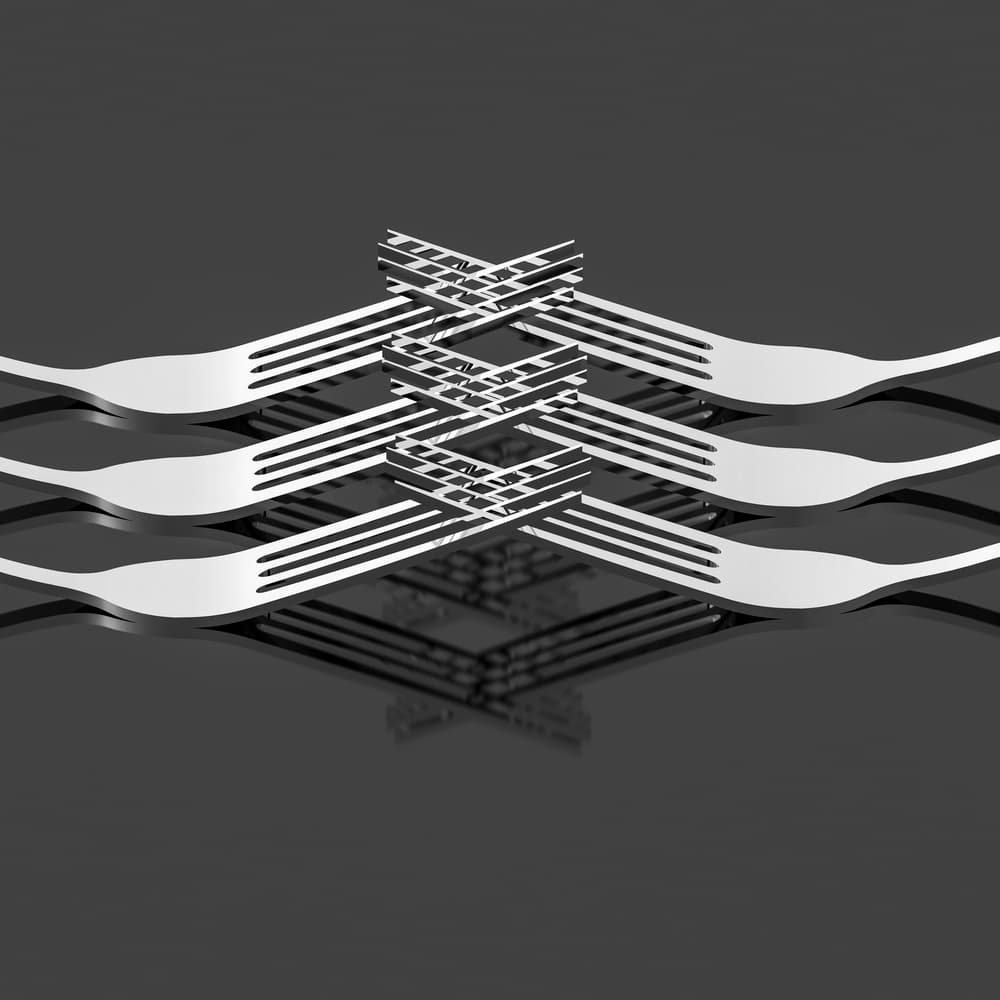Interlocking Forks Pattern by Antonyus Bunjamin (Abe) — canvas wall art
