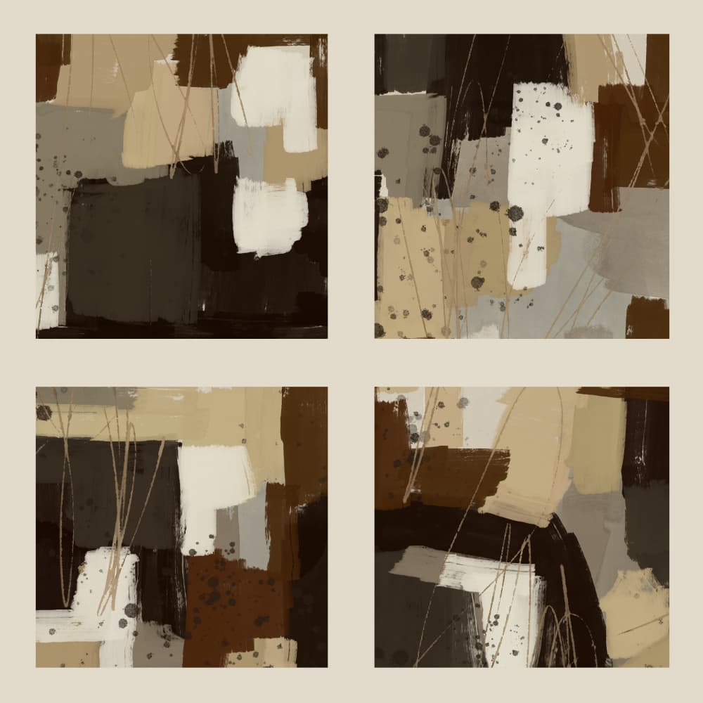 Earthy Abstract Strokes by MANSI SAXENA — canvas wall art