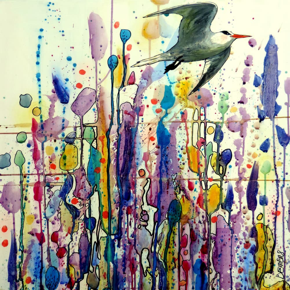 Whimsical Garden Flight by Sylvie Demers — canvas wall art