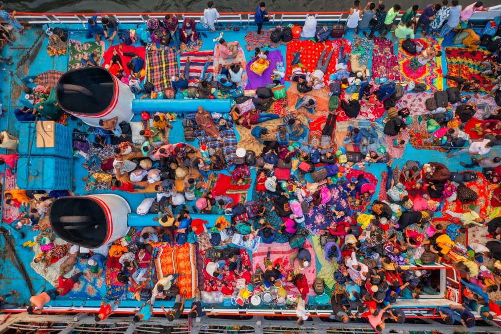 Colorful Passenger Journey by Azim Khan Ronnie — canvas wall art