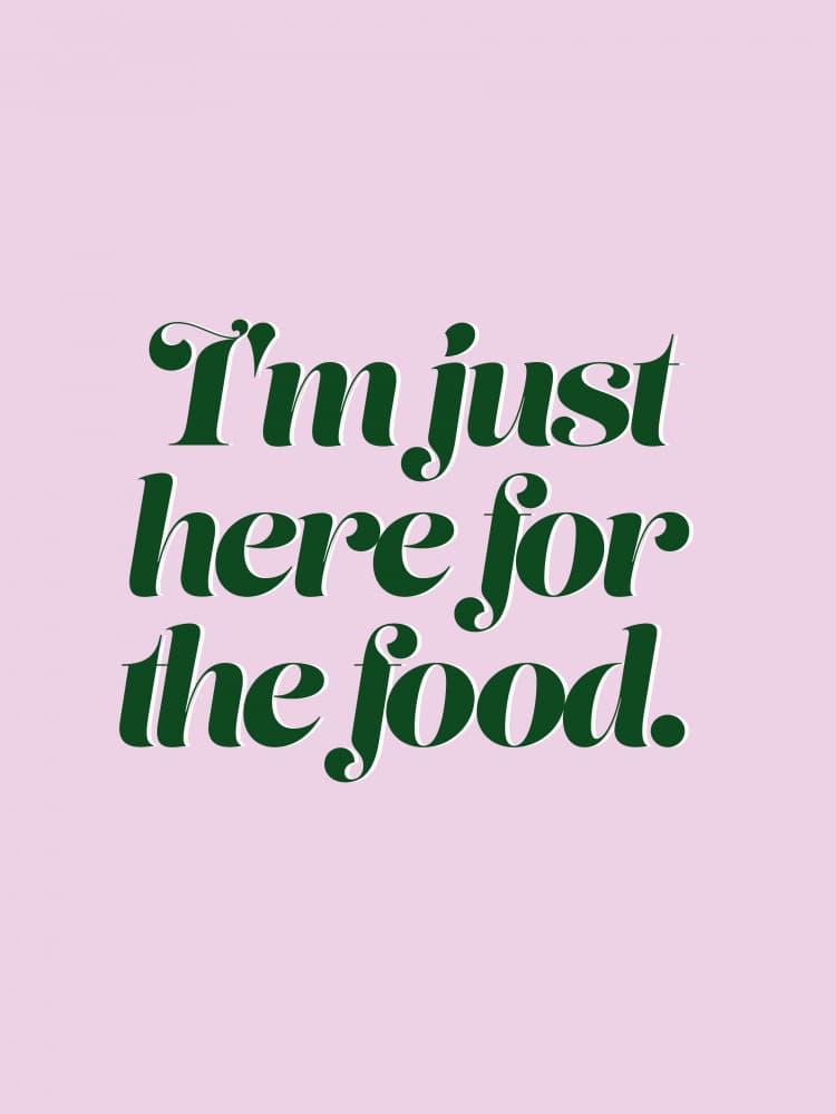 Here For The Food by Prints by Ayleen — canvas wall art