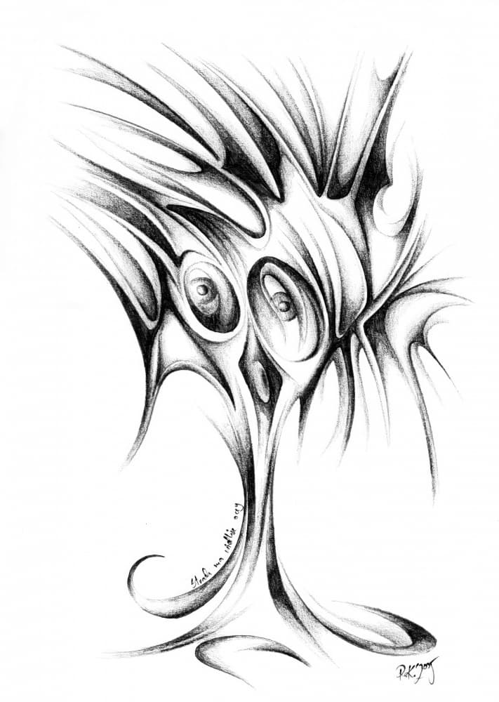 Eerie Abstract Creature by Kulik — canvas wall art