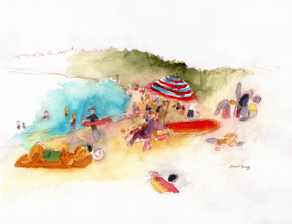 Summer Beach Day by Janel Bragg — canvas wall art