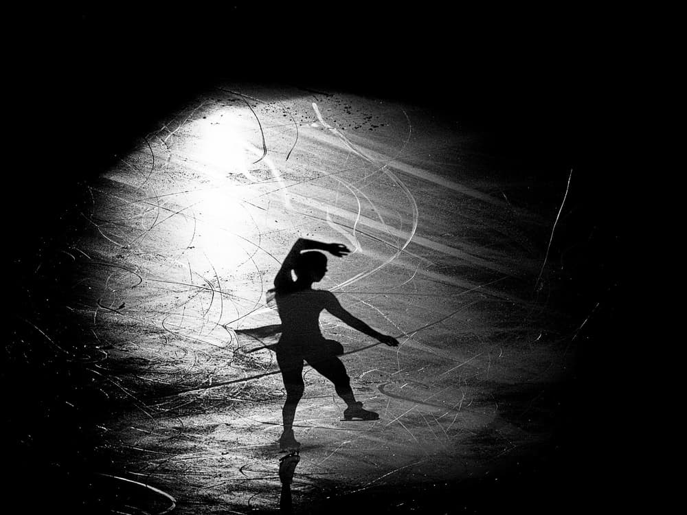 Skater In Spotlight by Roberto Parola — canvas wall art
