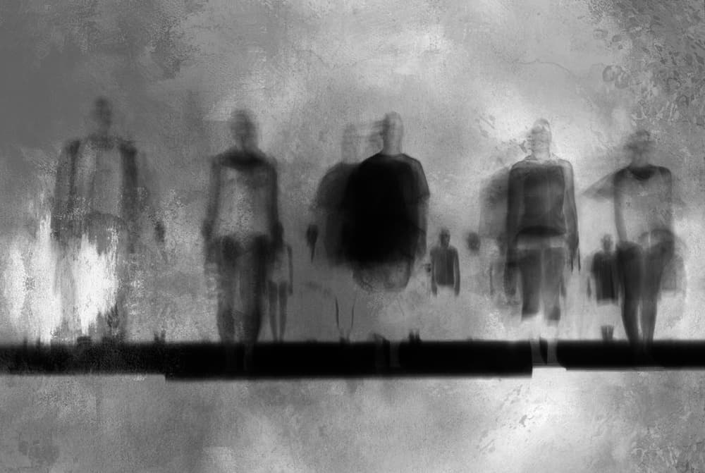 Ghostly Urban Figures by Rachel Pansky — canvas wall art