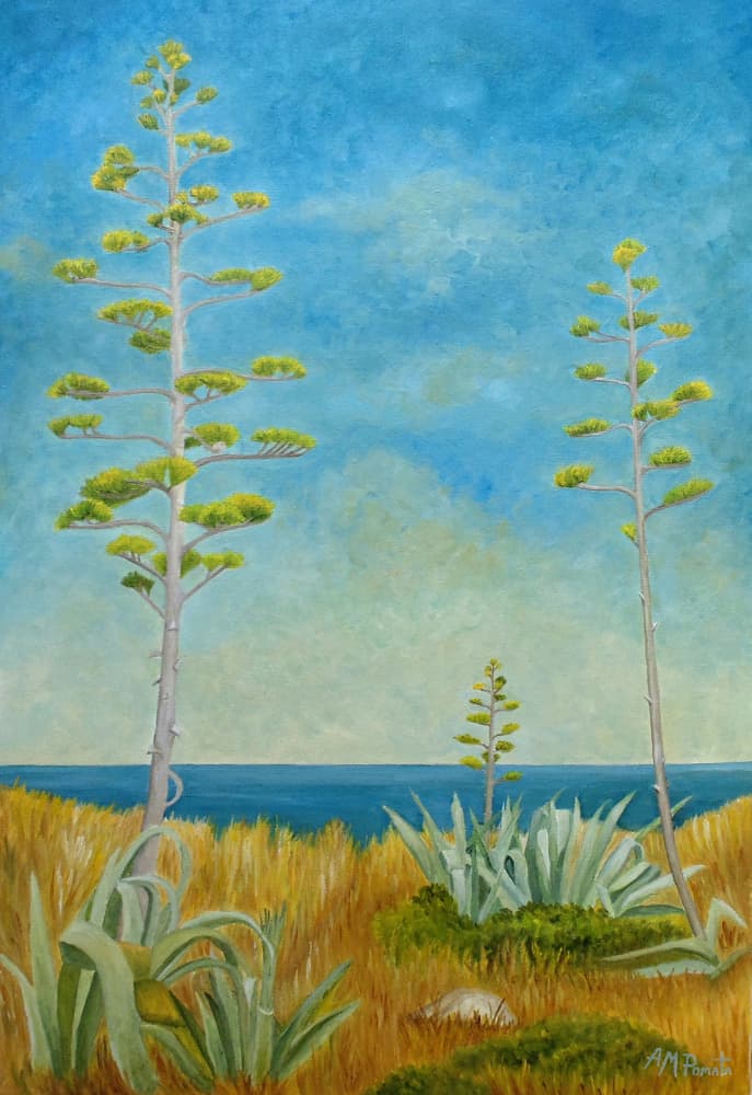 Agave By The Ocean by Angeles M. Pomata — canvas wall art