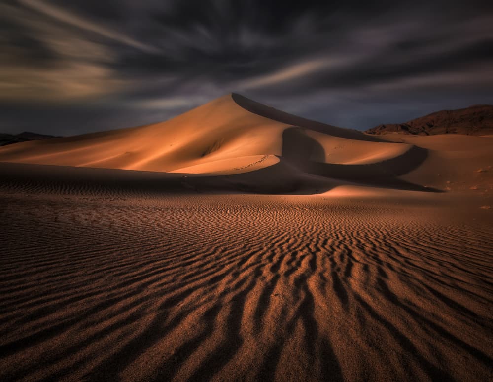 Dramatic Desert Dunes by Ruiqing P. — canvas wall art