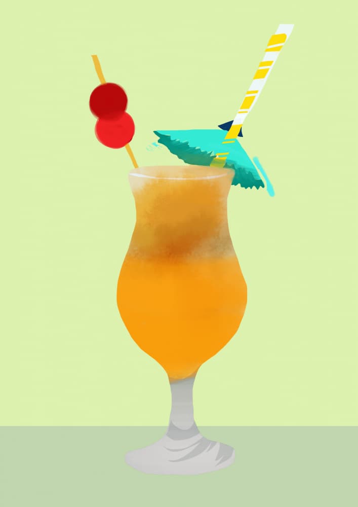 Refreshing Tropical Drink by casa cartissi — canvas wall art
