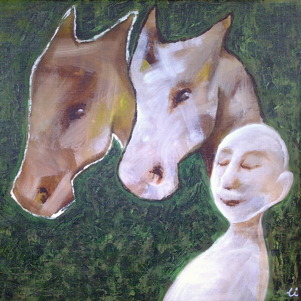 Serene Horse Connection by Li Gessbo — canvas wall art