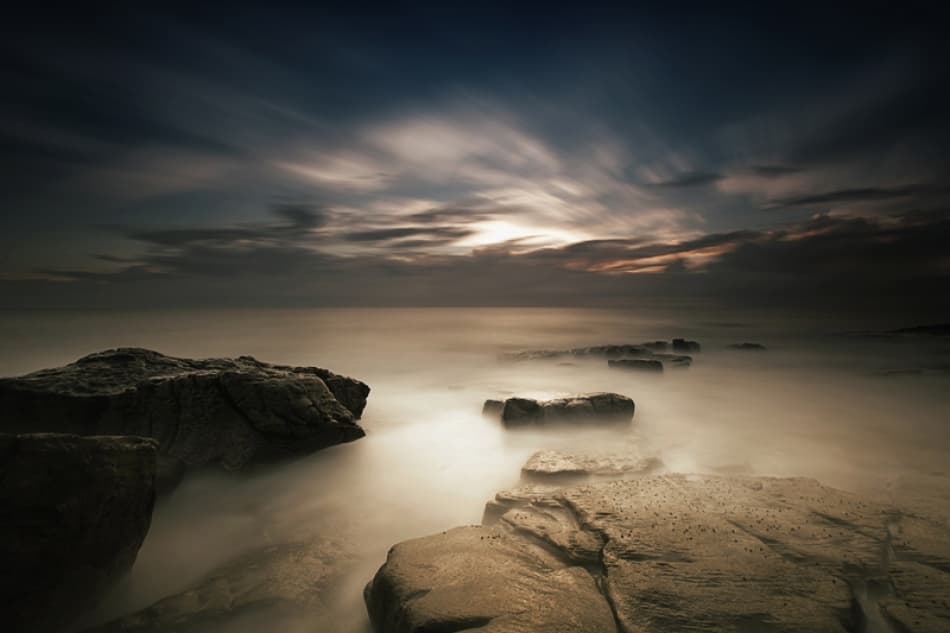 Dramatic Misty Seascape by Mel Brackstone — canvas wall art
