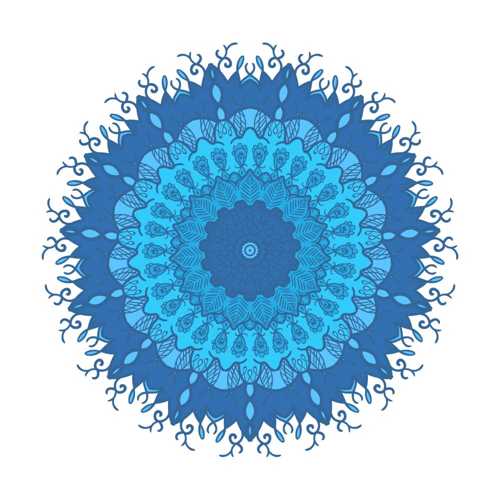 Serene Blue Mandala by Marika Barsrsind β canvas wall art