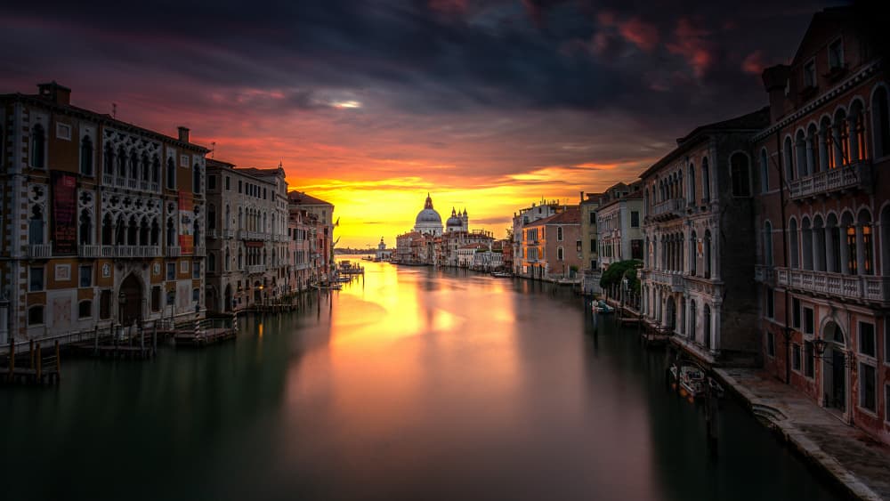 Venice Golden Sunset by Gonçalo Capitão — canvas wall art