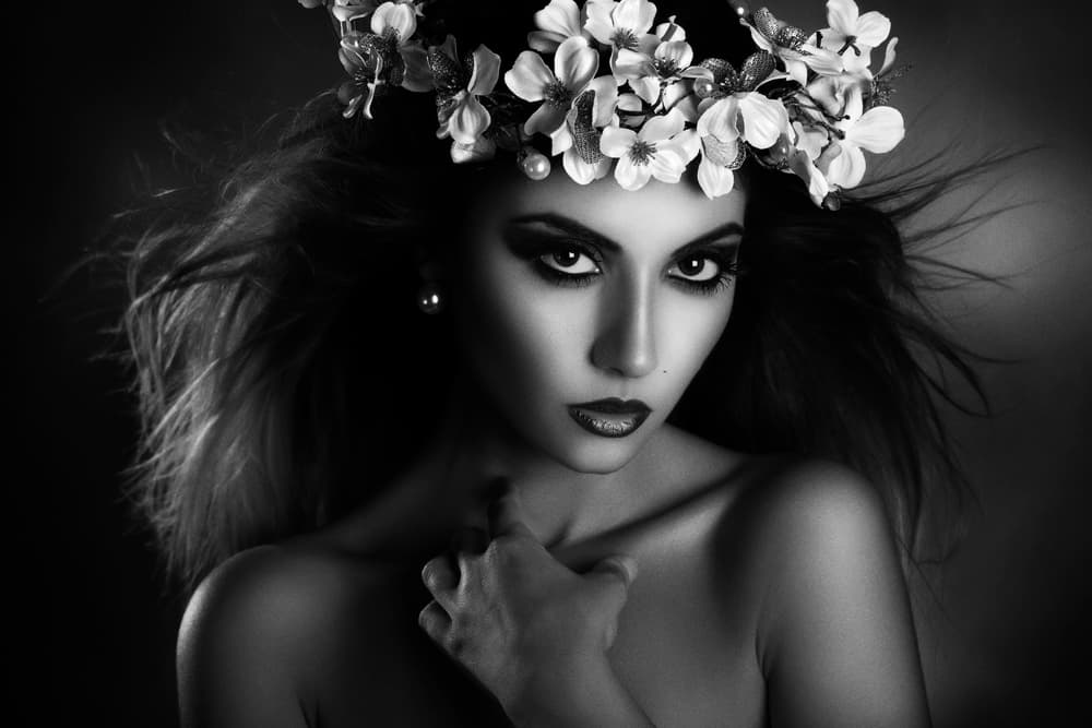 Mysterious Floral Gaze by Peppe Tambè — canvas wall art