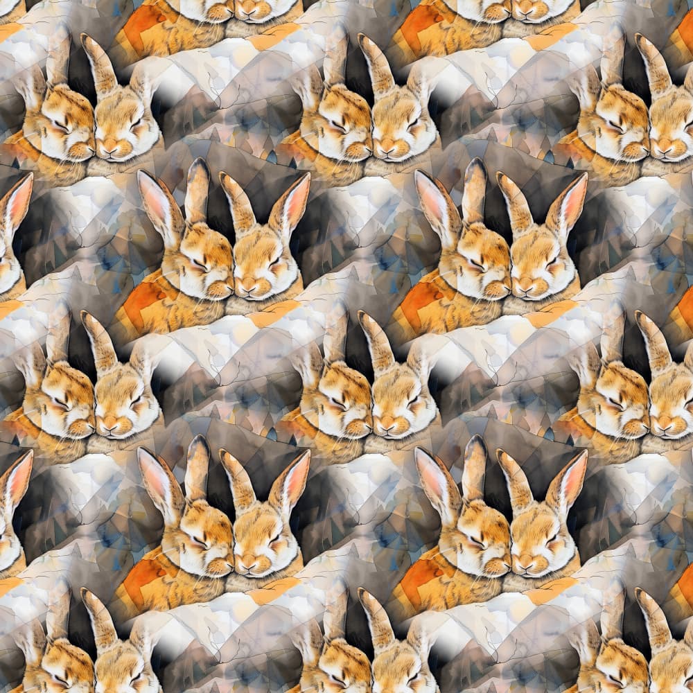 Sweet Bunny Couple by Justyna Jaszke — canvas wall art
