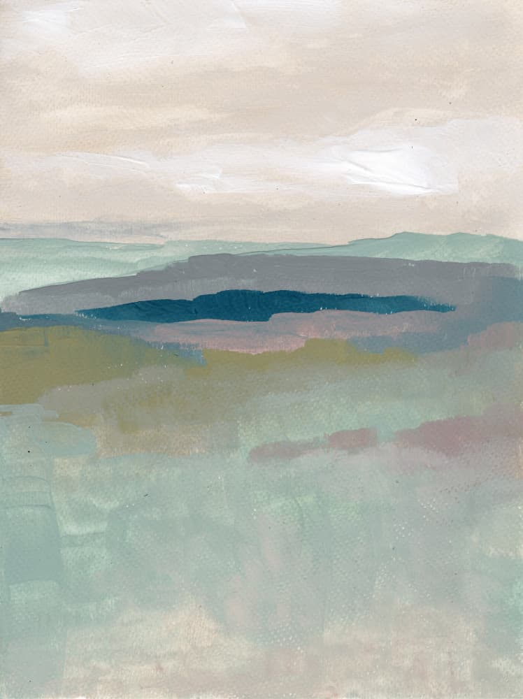 Muted Lake Landscape by Nikita Jariwala — canvas wall art
