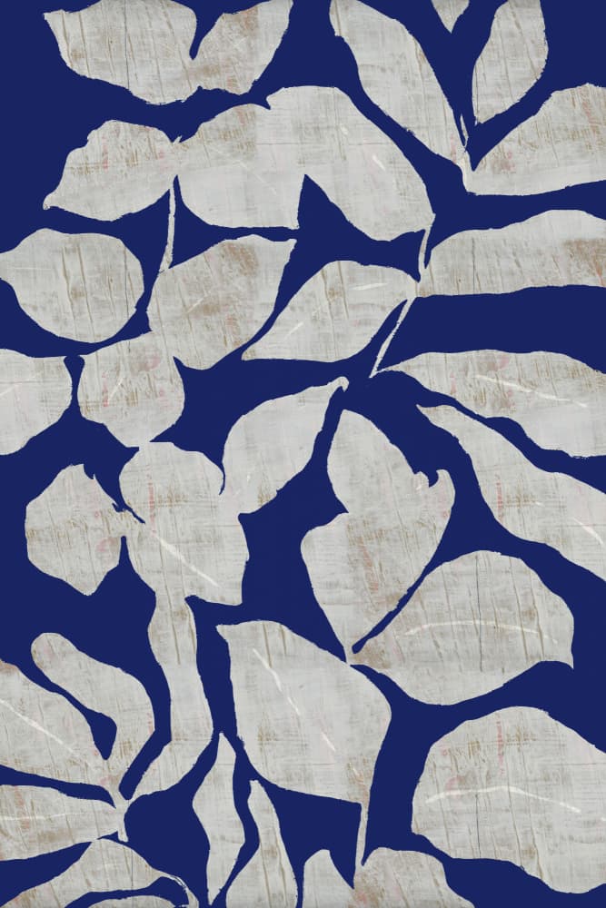 Abstract Botanical Blue by cartissi — canvas wall art