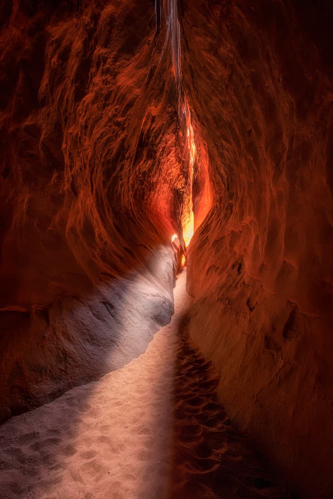 Glowing Canyon Path by Mei Xu — canvas wall art