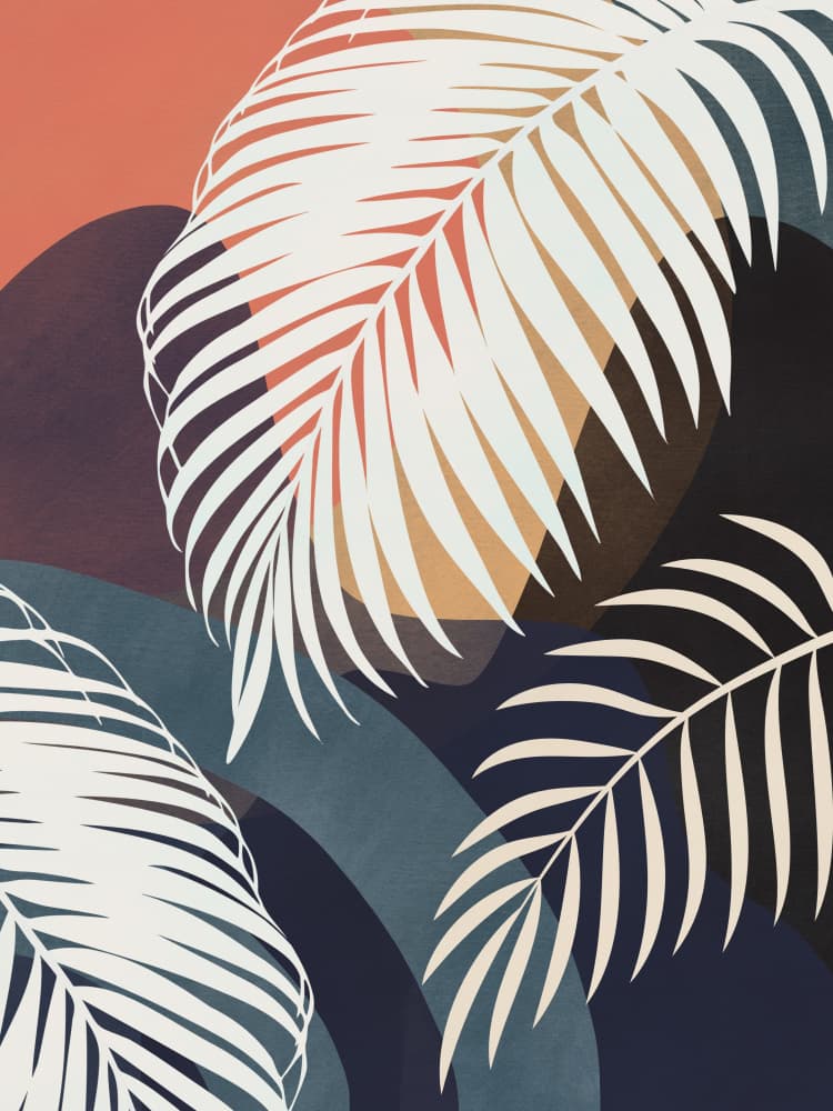 Tropical Abstract Palms by Little Dean — canvas wall art