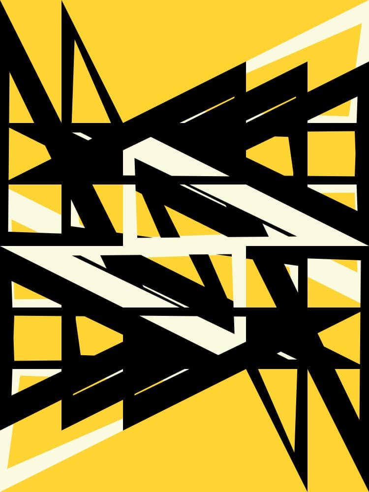 Sharp Geometric Contrast by Petr Strnad — canvas wall art