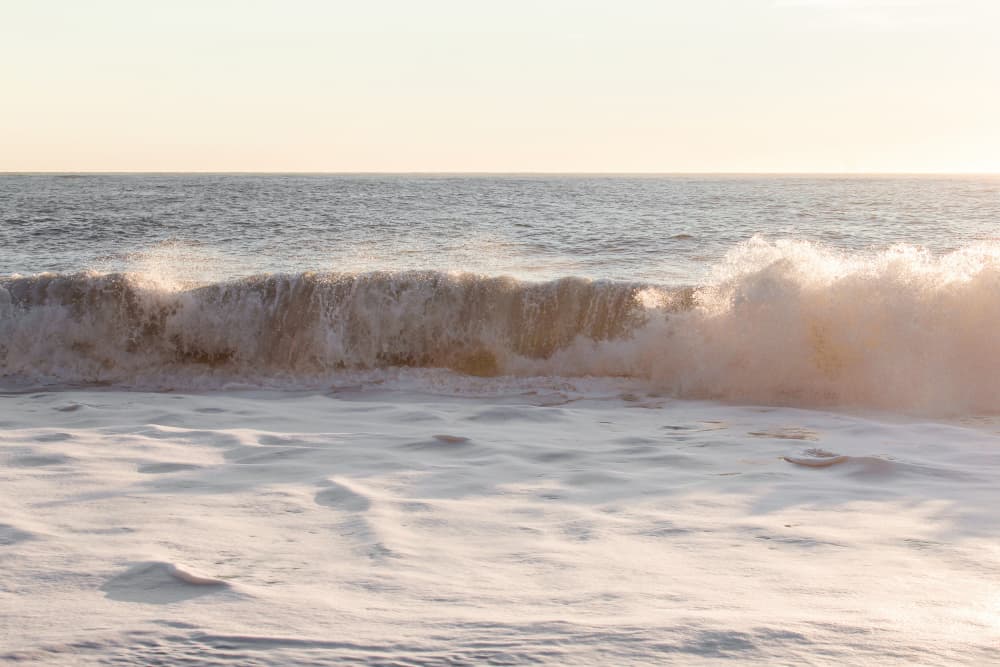 Golden Hour Ocean Wave by Henrike Schenk — canvas wall art