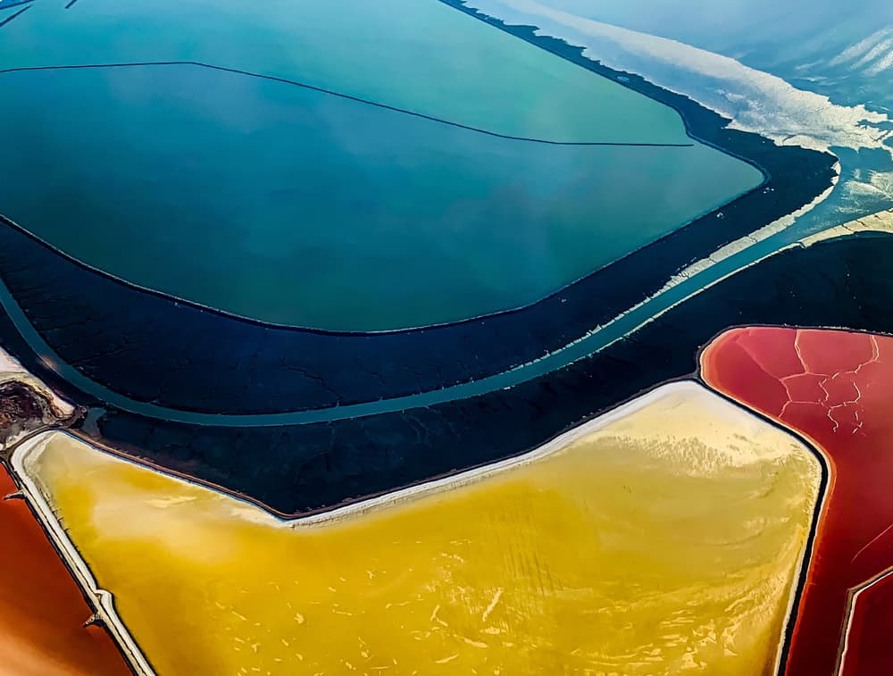 Vibrant Salt Ponds Aerial by Rob Darby — canvas wall art