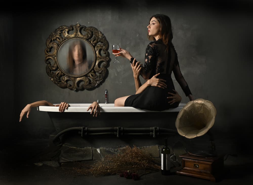 Mysterious Bathtub Reflection by Rawisyah Aditya — canvas wall art