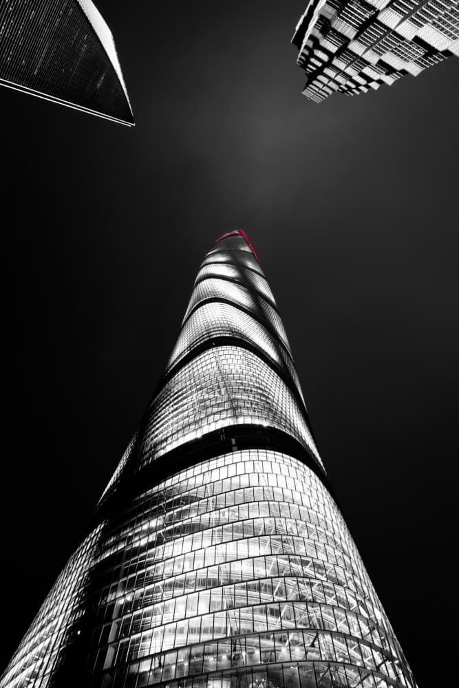 Sleek Tower Ascent by konglingming — canvas wall art