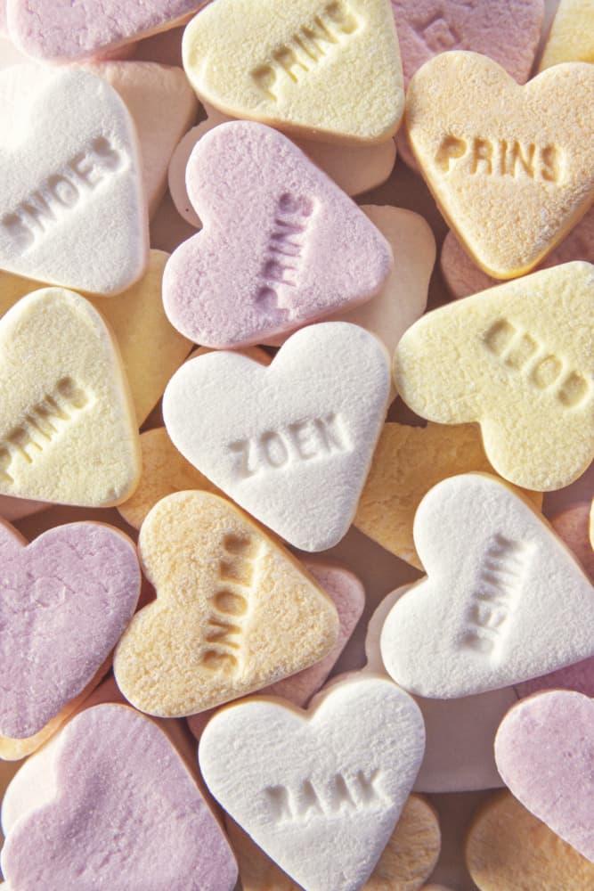 Sweet Pastel Hearts by Christa Stroo — canvas wall art